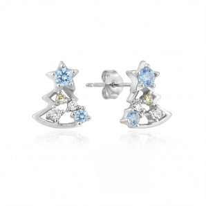 Aloha Christmas Tree Earrings (Silver)