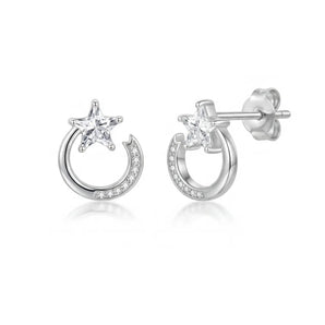 Aloha Shooting Star Stud Earrings (Silver)