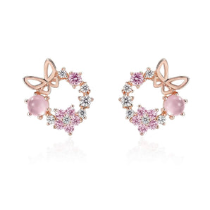 Aloha Butterfly Flower Earrings