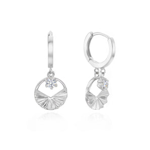 Aloha Shining Star Circle Earrings (Silver)