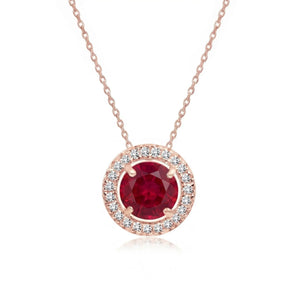 Cavalli July Birthstone Necklace (Rose gold)