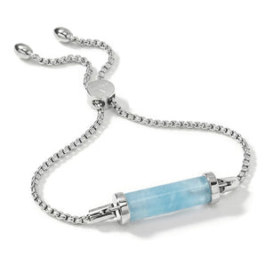 Aquamarine CC Bracelet (Silver)