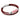 Rhodochrosite CC Double Strap Leather Bracelet (Ruby Red-Silver)