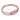 Rhodochrosite CC Double Strap Leather Bracelet (Sakura Pink-Rose Gold)