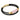 Rose Quartz CC Double Strap Leather Bracelet (Jet Black-Gold)