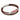 Strawberry Quartz CC Double Strap Leather Bracelet (Walnut Brown-Silver)