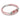 Strawberry Quartz CC Double Strap Leather Bracelet (Sakura Pink-Silver)
