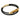 Golden Tiger's Eye CC Double Strap Leather Bracelet (Jet Black-Gold)
