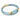 Aquamarine CC Double Strap Leather Bracelet (Sky Blue-Gold)