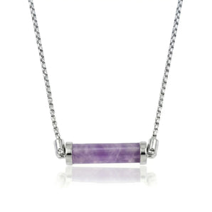 Lavender Amethyst CC Necklace (Silver)