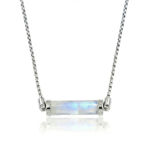 Moonstone CC Necklace (Silver)