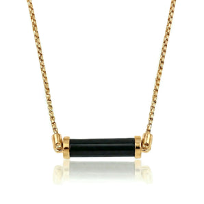 Obsidian CC Necklace (Gold)