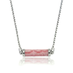 Rhodochrosite CC Necklace (Silver)