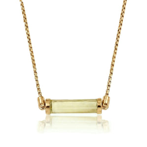 Yellow Crystal CC Necklace (Gold)