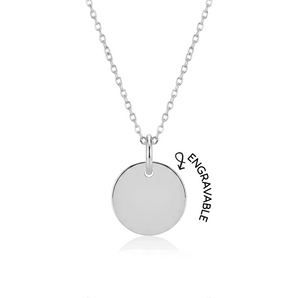 Éternel Circle Engravable Necklace (Silver)