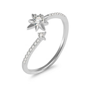 Celestial Sparkling Star Open Ring