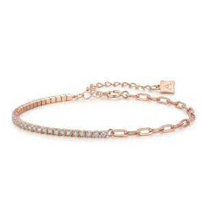 L'amour Sparkle Link Bracelet (Rose Gold)