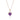 La Joie Amethyst Heart Necklace (Rose Gold)