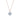 La Joie Aquamarine Lucky Clover Necklace (Rose Gold)