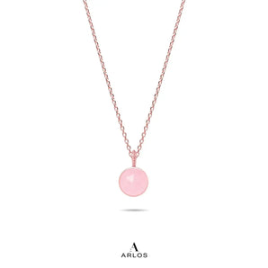 Ariel Rose Quartz Necklace (Rose Gold)