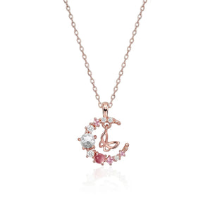 L'amour Butterfly Moon Necklace (Rose gold)