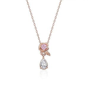 L'amour Eternal Rose Bloom Necklace (Rose Gold)