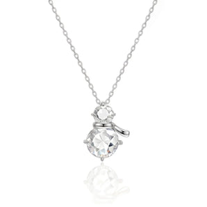 L'amour Snowman Necklace (Silver)