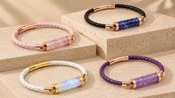 CC Gemstone Leather Bracelet
