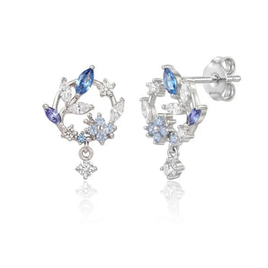 Aloha Winter Snow Flower Drop Earrings