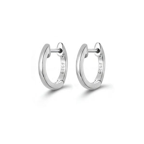 Aloha Silver Huggie Earrings