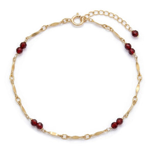 Rila Garnet Anklet (January Birthstone)