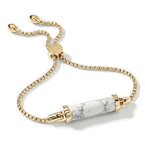 Howlite CC Bracelet (Gold)