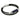 Blue Sandstone CC Double Strap Leather Bracelet (Jet Black-Silver)