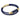 Blue Sandstone CC Double Strap Leather Bracelet (Palace Blue-Gold)