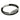 Hematite CC Double Strap Leather Bracelet (Jet Black-Silver)