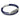 Hematite CC Double Strap Leather Bracelet (Palace Blue-Silver)