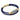 Hematite CC Double Strap Leather Bracelet (Palace Blue-Gold)