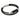 Obsidian CC Double Strap Leather Bracelet (Jet Black-Silver)