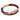 Rhodochrosite CC Double Strap Leather Bracelet (Ruby Red-Gold)