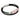 Rose Quartz CC Double Strap Leather Bracelet (Jet Black-Silver)