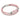 Rose Quartz CC Double Strap Leather Bracelet (Sakura Pink-Silver)