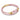 Rose Quartz CC Double Strap Leather Bracelet (Sakura Pink-Gold)