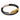 Golden Tiger's Eye CC Double Strap Leather Bracelet (Jet Black-Rose Gold)
