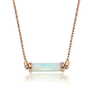 Opalite CC Necklace (Rose Gold)