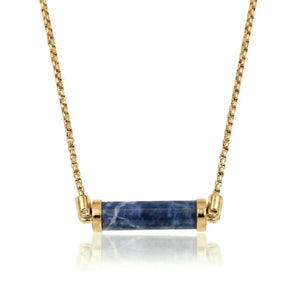 Sodalite CC Necklace (Gold)