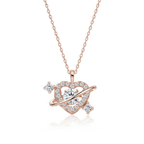 繁星心願跳動項鍊 (玫瑰金)