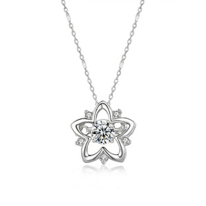 Twinkle Star Dancing Stone Necklace (Silver)