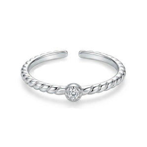 Sparkling Classic Open Ring (Silver)