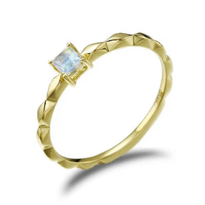 Rainbow Moonstone 14K Gold Ring