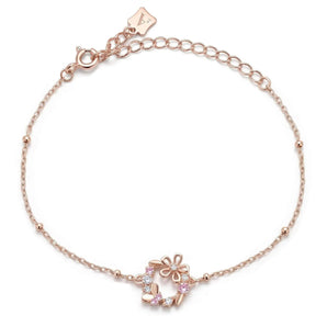 L’amour Cherry Blossom Wreath Bracelet (Rose Gold)